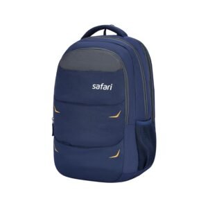 Home Safari Omega Spacious/Large 5 Compartment Laptop Backpack With Raincover, College Bag, Travel Bag For Unisex, Navy Blue, 30 Litre